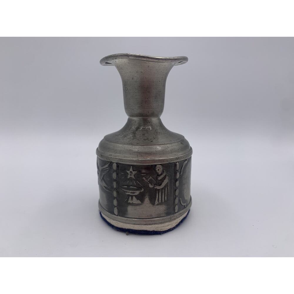 Vintage Selandia Pewter Candle Holder Norwegian Viking Folk Art Norse Decor Used